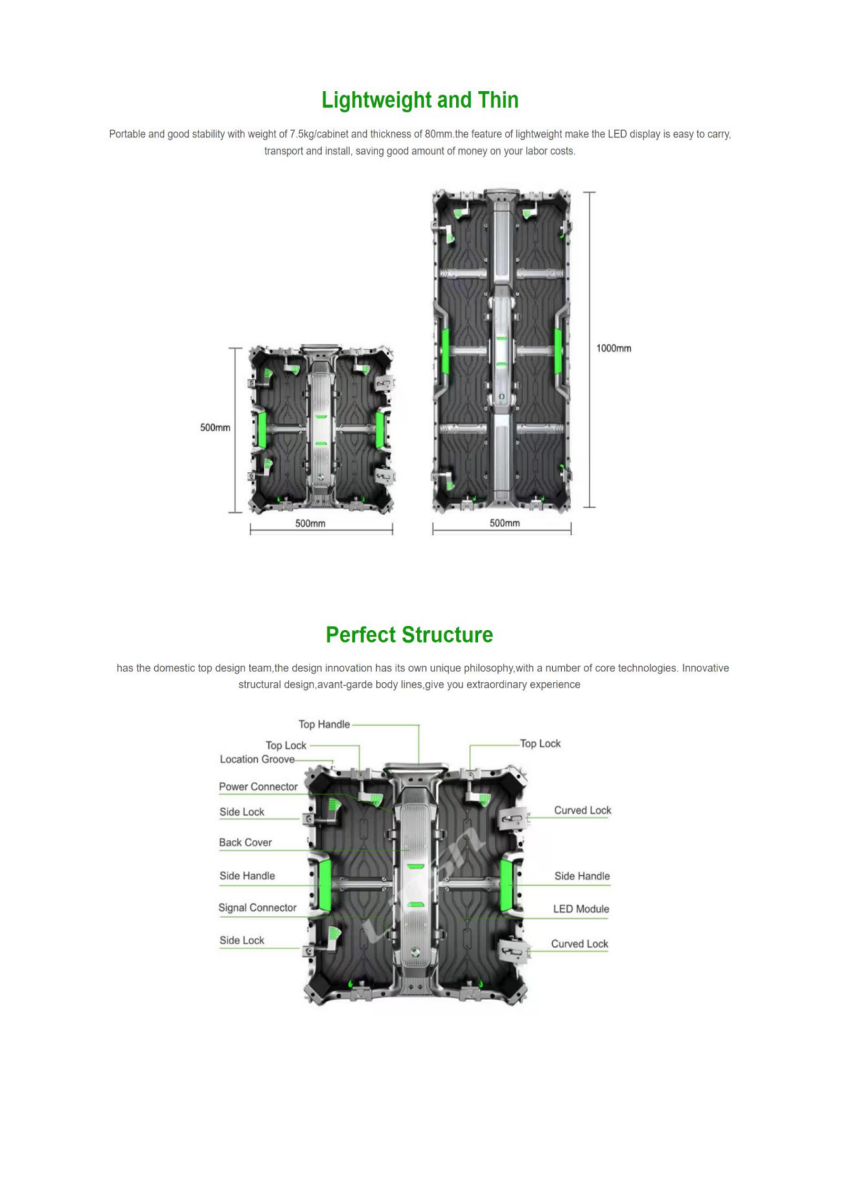 dual service rental LED screen